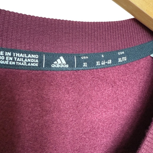Adidas Texas A&M Women's Cropped Crew Sweater Maroon XL Long Sleeve Casual Comfy - Picture 3 of 7